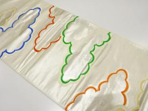 アンティーク　雲模様織り出し袋帯（材料）